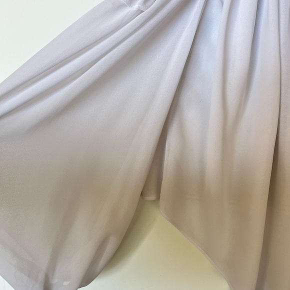 NEW! MISA Los Angeles White "Livey" chiffon top with ruffled trim - Picture 5 of 9